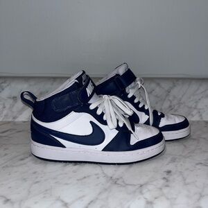 Blue and White Nikes
